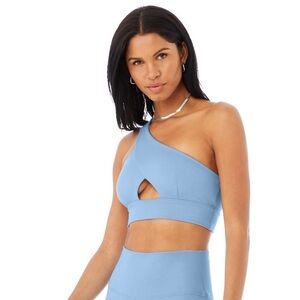 Alo Yoga airbrush One-Shoulder Top blue size Small